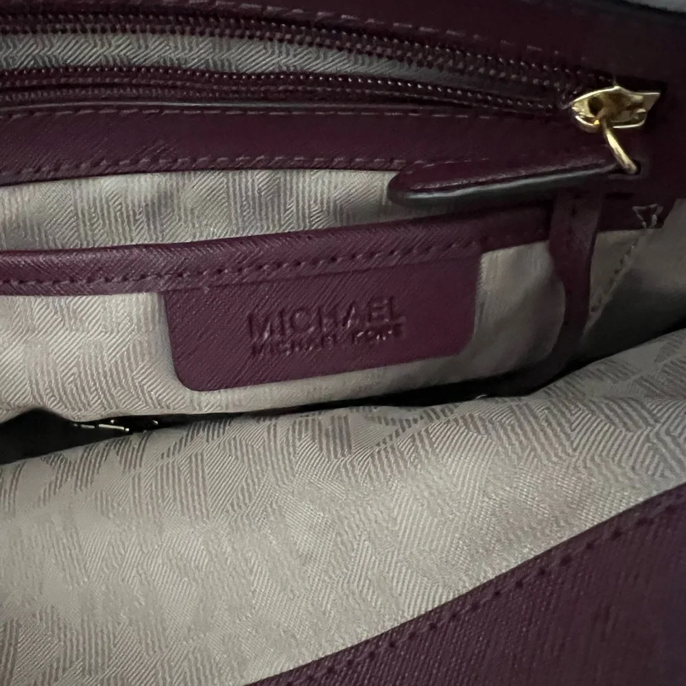 Michael Kors Burgundy Tote Bag